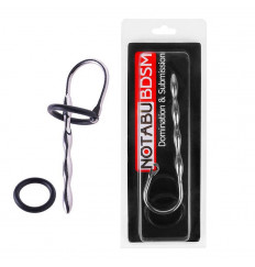 Металлический винтообразный уретральный стимулятор - 10 см.