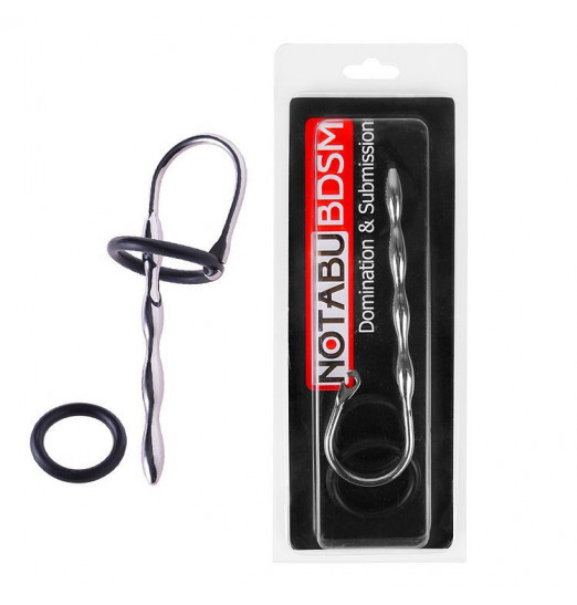 Металлический винтообразный уретральный стимулятор - 10 см.