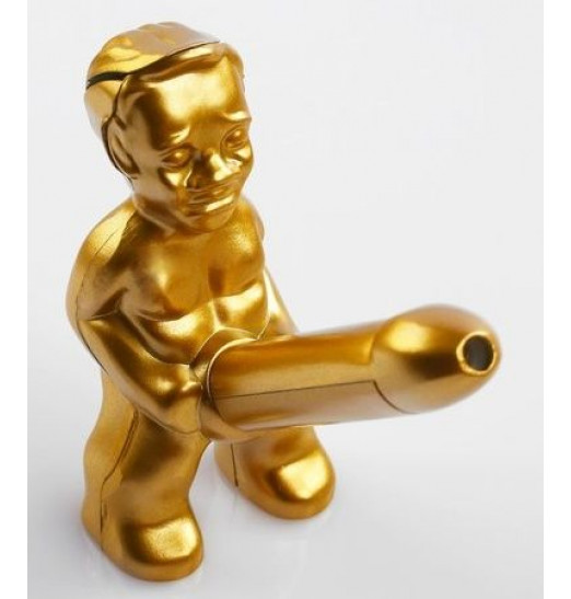 Золотистая газовая зажигалка  Женское счастье