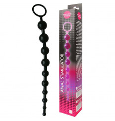 Черная анальная цепочка - 26 см.