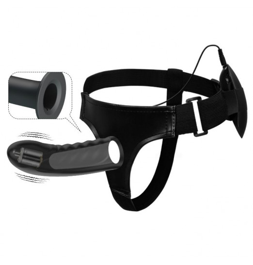 Полый страпон с вибрацией Marvin - 16,2 см.