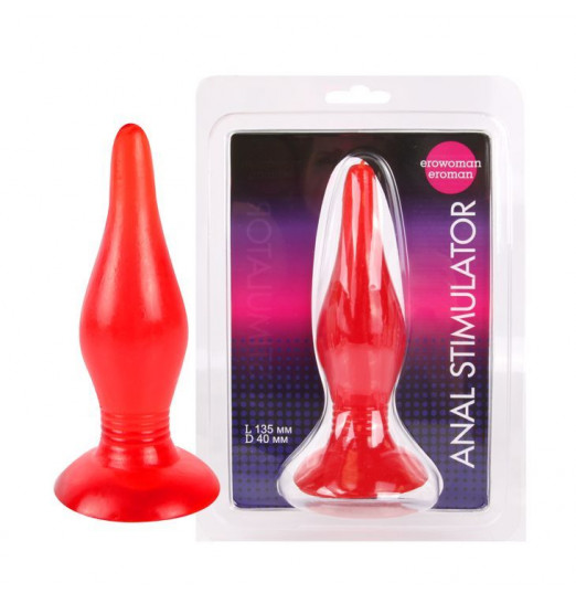 Красная анальная втулка - 15 см. Красная анальная втулка - 15 см.
