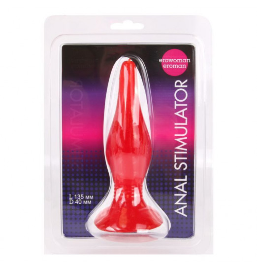 Красная анальная втулка - 15 см. Красная анальная втулка - 15 см.