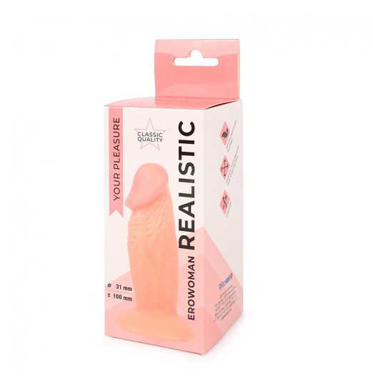 Реалистичный анальный фаллоимитатор Erowoman на присоске