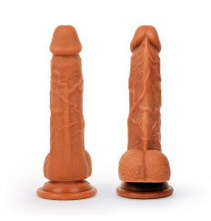 Реалистичный коричневый фаллоимитатор Erowoman