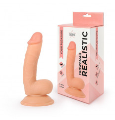 Реалистичный фаллоимитатор Erowoman телесного цвета на присоске