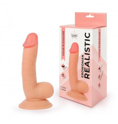 Телесный реалистичный фаллоимитатор Erowoman