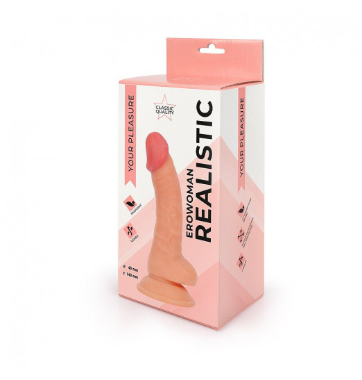 Телесный фаллоимитатор-реалистик Erowoman
