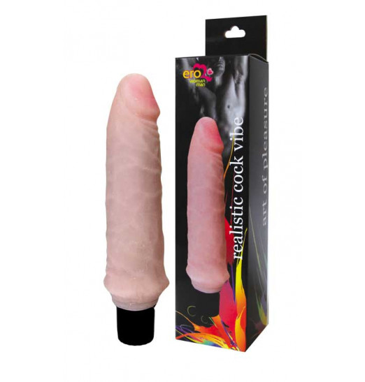 Вибратор телесного цвета  Realistic Cock Vibe - 15,5 см.