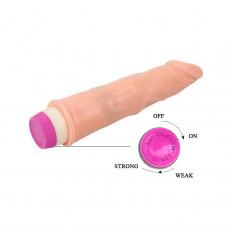 Вибратор Realistic Cock Vibe телесного цвета - 21 см.