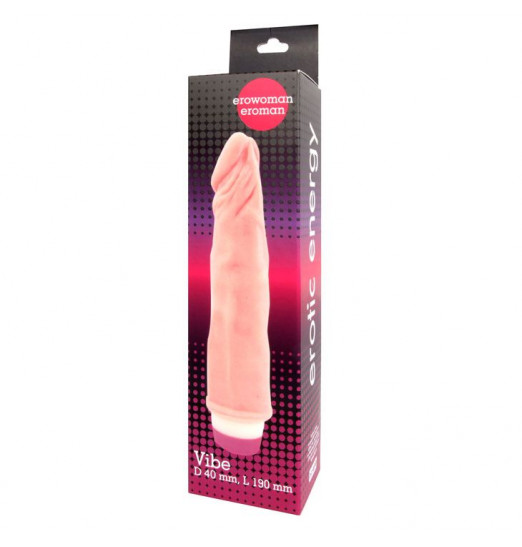 Вибратор Realistic Cock Vibe телесного цвета - 21 см.