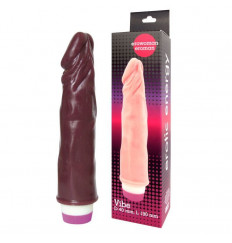 Вибратор Realistic Cock Vibe коричневого цвета - 21 см.