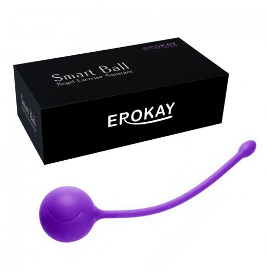 Фиолетовый металлический шарик с хвостиком в силиконовой оболочке