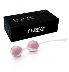 Бело-розовые вагинальные шарики Erokay