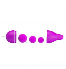 Лиловое вагинальное яйцо с утяжеляющими шариками Kegel Ball