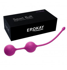 Розовые металлические шарики с хвостиком в силиконовой оболочке