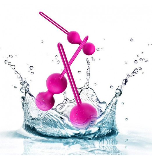 Набор из трех розовых вагинальных шариков Erokay