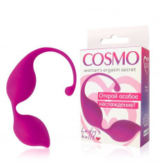 Ярко-розовые фигурные вагинальные шарики Cosmo