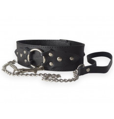 Широкий кожаный ошейник в готическом стиле Широкий кожаный ошейник в готическом стиле