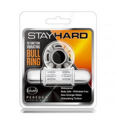 Прозрачное эрекционное виброкольцо 10 Function Vibrating Mega Bull Ring