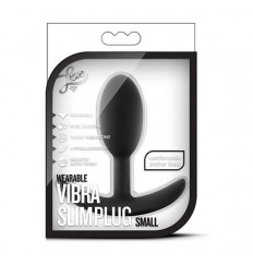 Черная анальная пробка Wearable Vibra Slim Plug Small - 8,9 см.