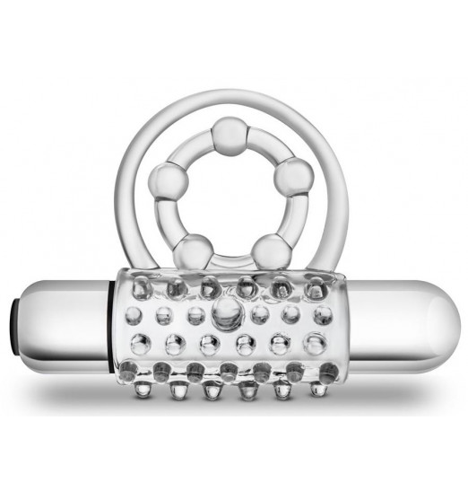 Прозрачное эрекционное виброкольцо Vibrating Super Clitifier
