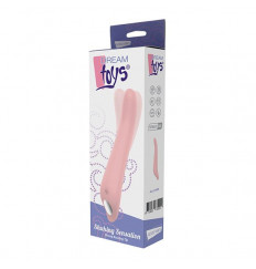 Нежно-розовый вибромассажер SHAKING SENSATION - 18 см.