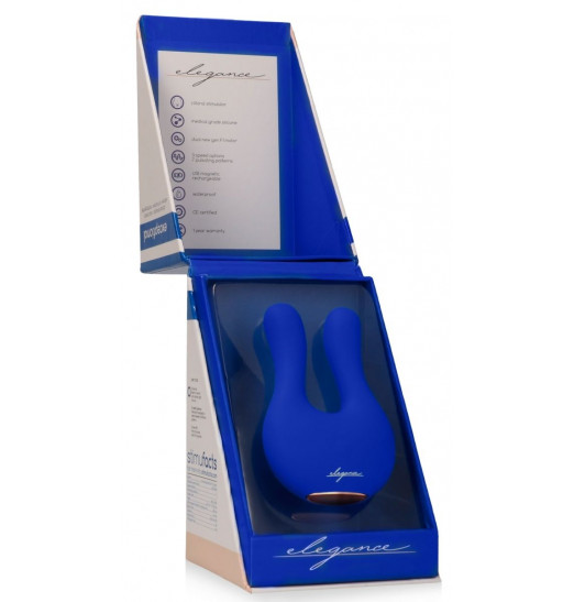 Синий клиторальный стимулятор Exceptional - 10,4 см.