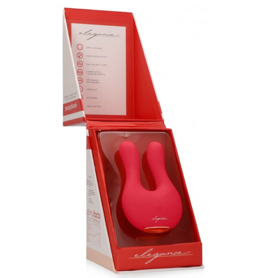 Красный клиторальный стимулятор Exceptional - 10,4 см.