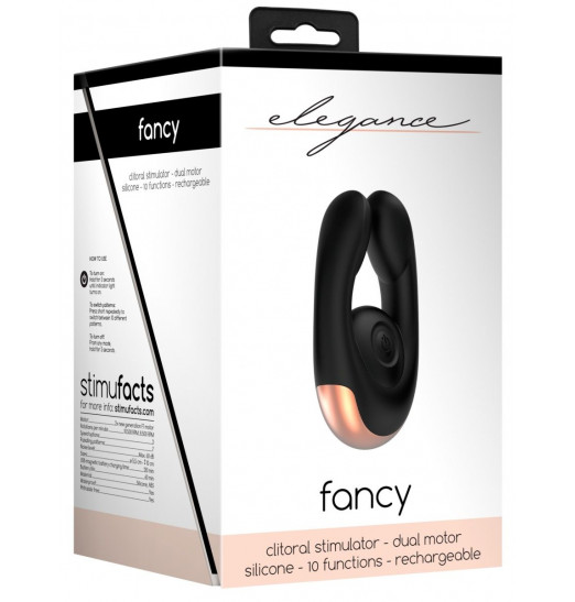 Черный клиторальный стимулятор Fancy - 9,8 см. Черный клиторальный стимулятор Fancy - 9,8 см.
