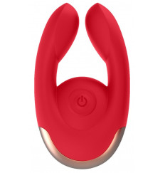 Красный клиторальный стимулятор Fancy - 9,8 см.