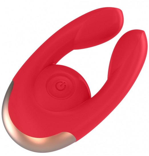 Красный клиторальный стимулятор Fancy - 9,8 см.