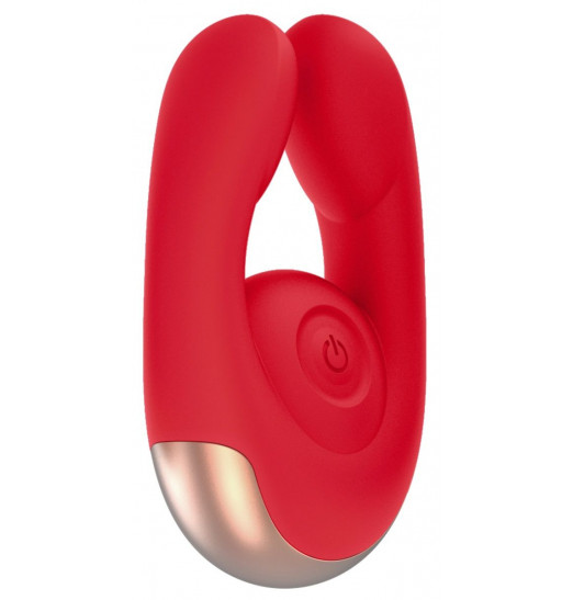 Красный клиторальный стимулятор Fancy - 9,8 см.