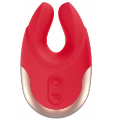 Красный клиторальный стимулятор Lavish - 8,9 см.