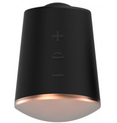 Черный клиторальный стимулятор Dazzling с вибрацией и ротацией - 6,7 см.