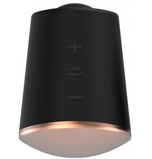 Черный клиторальный стимулятор Dazzling с вибрацией и ротацией - 6,7 см.