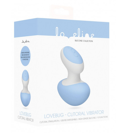 Голубой клиторальный массажер Lovebug