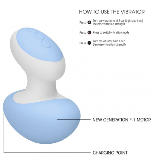 Голубой клиторальный массажер Lovebug