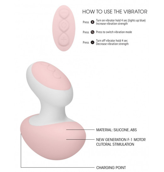 Розовый клиторальный массажер Lovebug