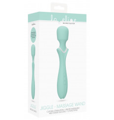 Зеленый вибромассажер-жезл Jiggle
