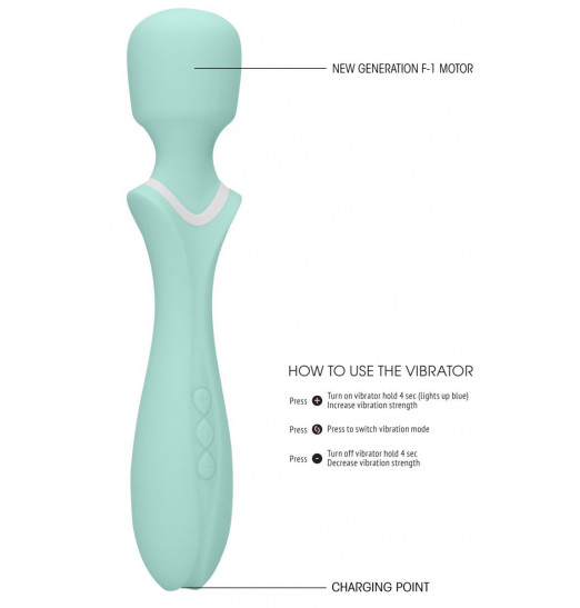 Зеленый вибромассажер-жезл Jiggle Зеленый вибромассажер-жезл Jiggle