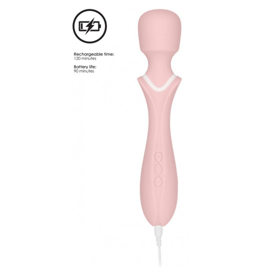 Розовый вибромассажер-жезл Jiggle