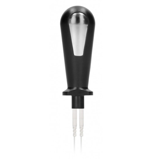 Черный электростимулятор с проводящей насадкой E-Stim Butt Plug - 8 см.