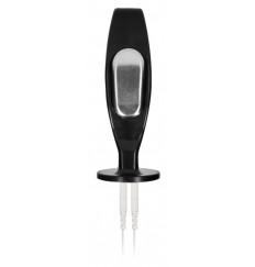 Черный электростимулятор с проводящей насадкой E-Stim Hollow Butt Plug - 7,8 см.