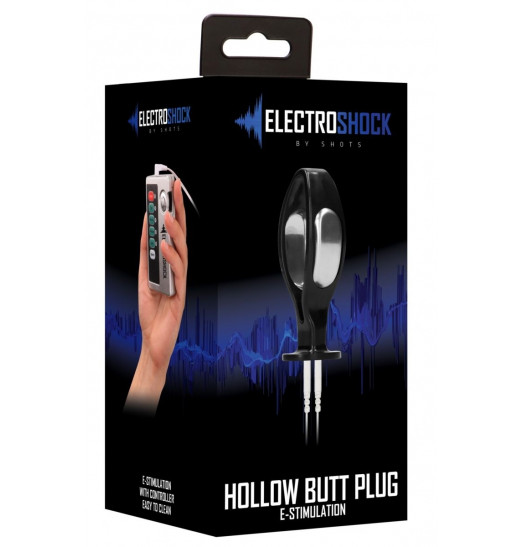 Черный электростимулятор с проводящей насадкой E-Stim Hollow Butt Plug - 7,8 см. Черный электростимулятор с проводящей насадкой E-Stim Hollow Butt Plug - 7,8 см.