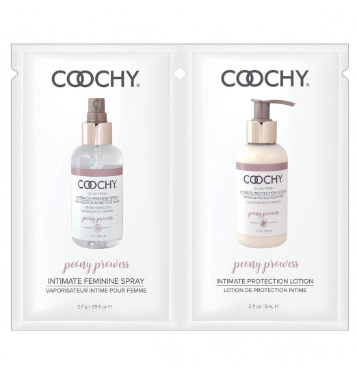 Набор - деликатный спрей и лосьон с эффектом пудры COOCHY PEONY PROWESS - 2,7 гр. и 6 мл.