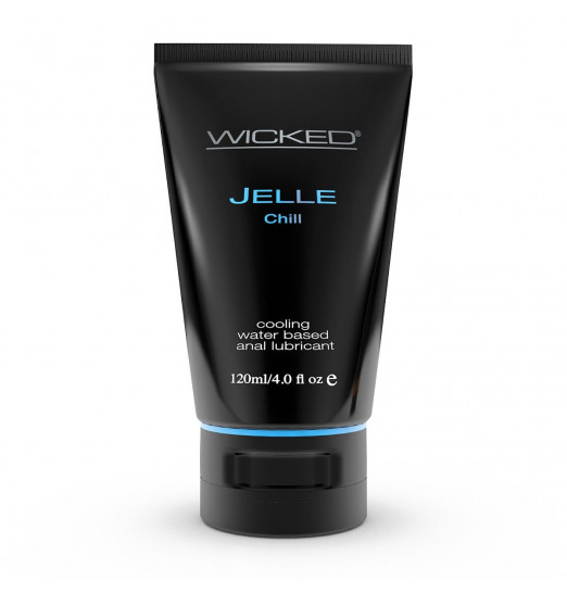 Анальный охлаждающий лубрикант WICKED JELLE CHILL на водной основе - 120 мл.