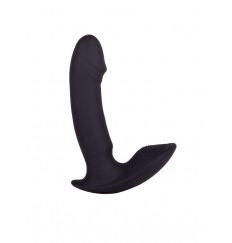Чёрный массажёр простаты с вибрацией