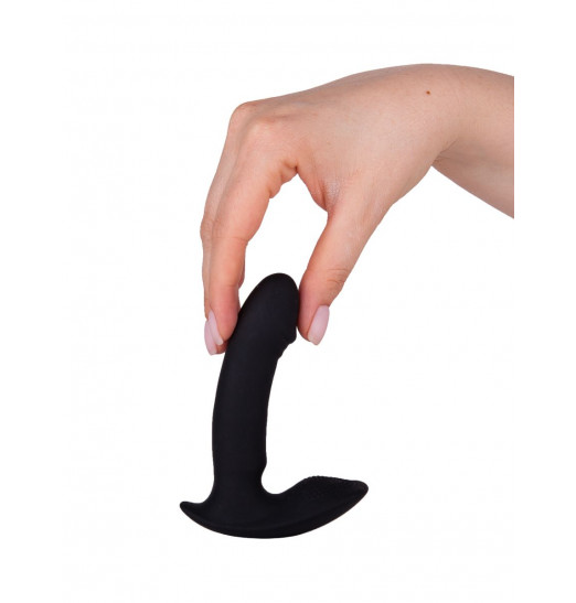 Чёрный массажёр простаты с вибрацией Чёрный массажёр простаты с вибрацией