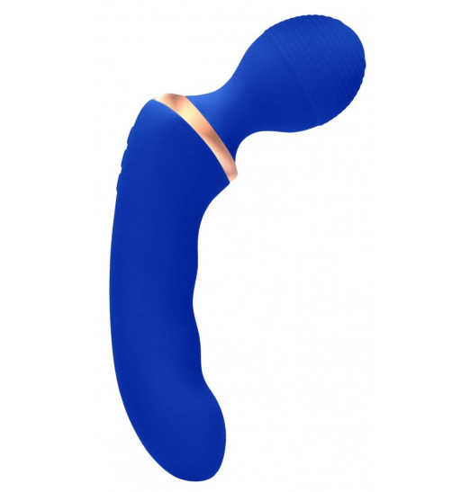 Синий двусторонний вибратор Charm - 18 см. Синий двусторонний вибратор Charm - 18 см.